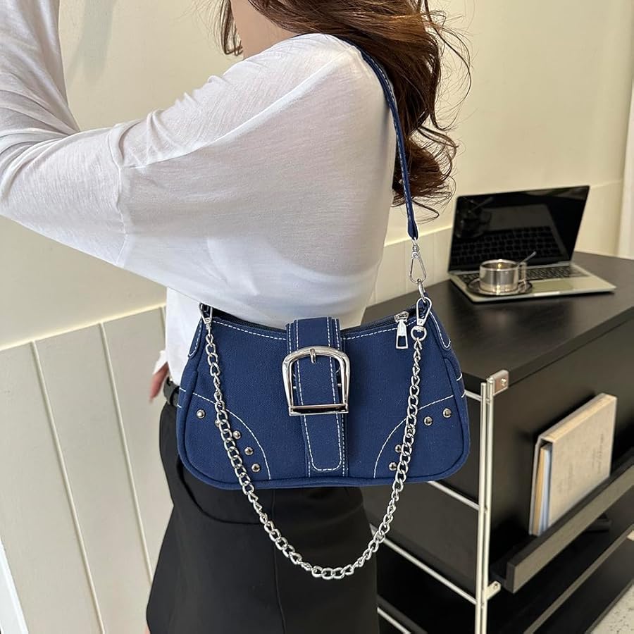 Small Shoulder Bag Purse for Women Y2K Hobo Handbag Trendy